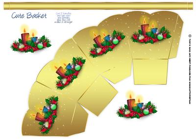 Christmas Gift / Sweet Basket with Candles