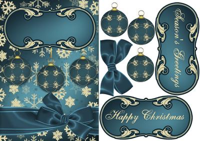 Bauble Stylish Holiday Greeting Quick Card