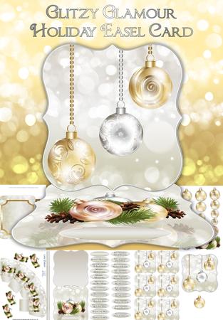 Glamour Christmas Easel Kit with Basket