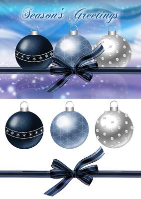 Christmas Bauble with Bow Quick Card