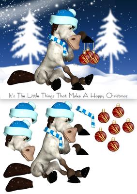Fun Christmas Quick Card with Pony