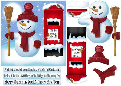 Quick and Fun Snowman Step It Up Holiday Card