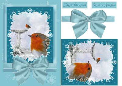 Robin Christmas Scenery Quick Card