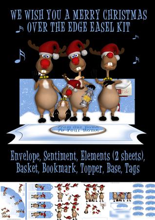 Christmas Easel Kit We Wish You a Merry Christmas Reindeer