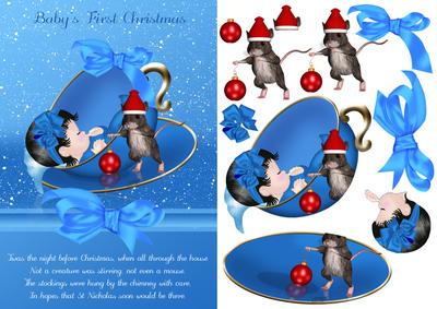 Baby Boy's First Christmas with Mouse
