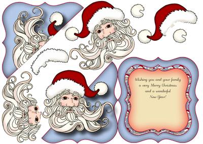 Santa Christmas Over the Edge Card