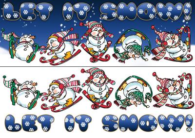 Let It Snow Christmas Snowmen Quick Card