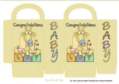 New Baby Boy Giraffe Quick Gift Bag