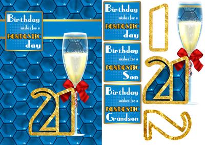 Male Modern Birthday Card Step by Step