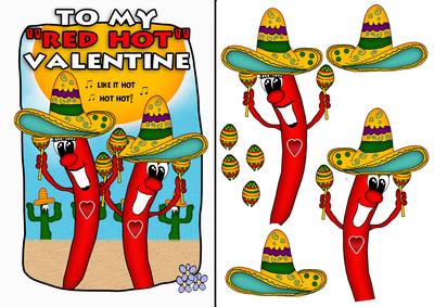 Super Fun Valentine's Day Card Like It Hot?