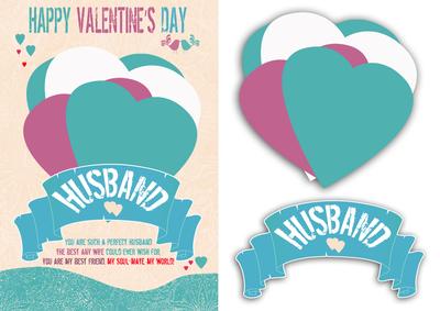 Husband Modern Valentine's Day Quick Card