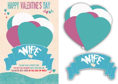 Wife Modern Valentine's Quick Card