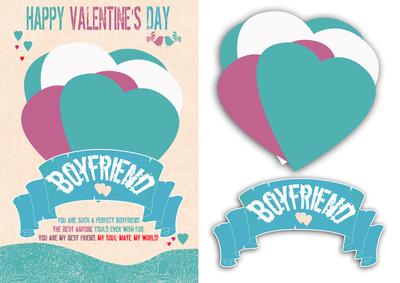 Modern Boyfriend Valentine's Quick Card