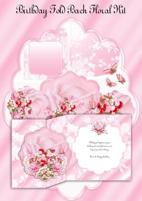 No Hole Fold Back Floral Card Kit