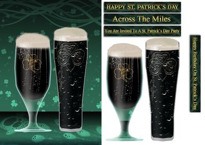 Two Pints of Irish Stout St. Patrick's Day Card