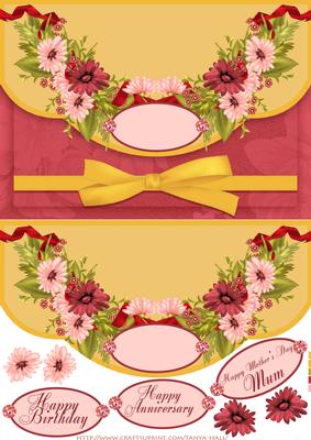 Bright and Sunny Birthday or Other Scalloped Card Front
