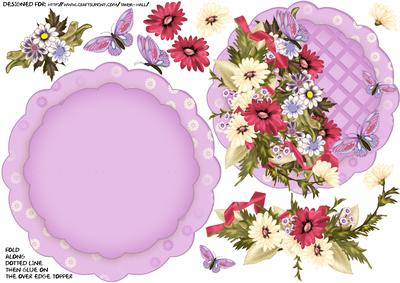 Sweet Floral Wobble Card with Butterflies