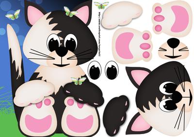 Over the Edge Cat Birthday Step by Step