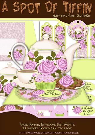 A Spot of Tiffin Floral and Tea Birthday Easel Card Kid