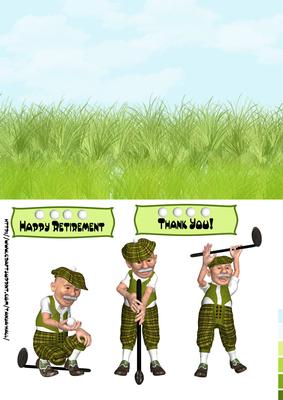 Background and Golfer for Golf Card