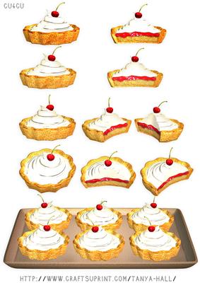 Cherry Cream Pastries Cu4cu