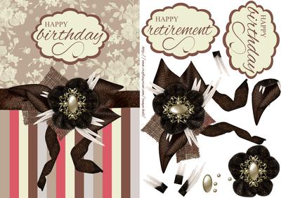 Floral Birthday Card with Corsage