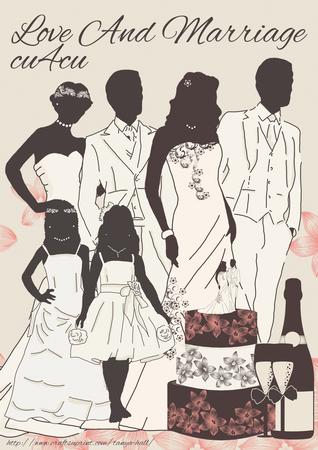 Wedding Silhouette Modern Set All Png