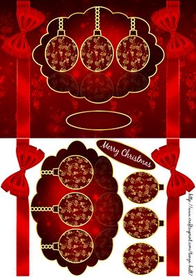 Stylish Christmas Bauble Quick Card