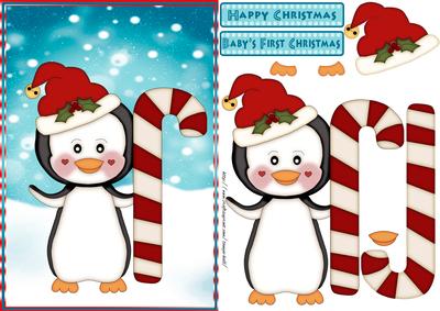 Christmas Penguin Step by Step Quick Card