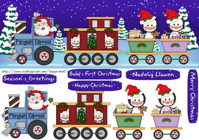 Penguin Express Christmas Large Dl Quick Card