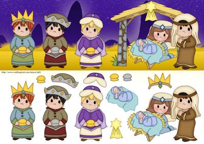 Large Dl Christmas Nativity Greeting Card