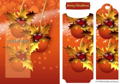 Modern Christmas Bookmark Quick Card