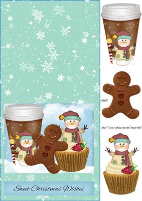 Mini Folded Christmas Card with Sweet Treats
