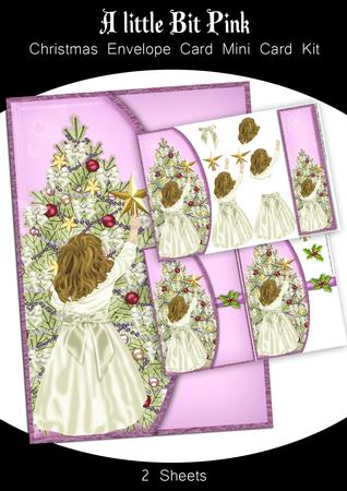 A Little Bit Pink Christmas Envelope Card Mini Kit