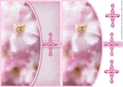 Delicate Pink Blossom Flower Birthday Envelope Card