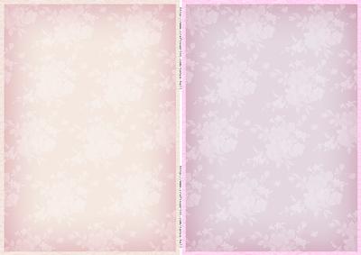 Two Floral Background Sheets Pink and Cream
