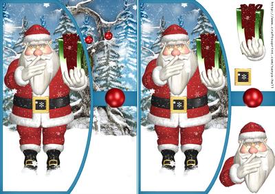 Santa *shh* Envelope Greeting Card