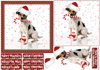 Jack Russell Christmas Quick Card with Sentiments