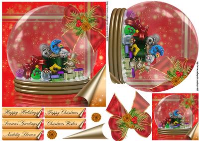 Christmas Snow Globe Quick Card with Sentiments