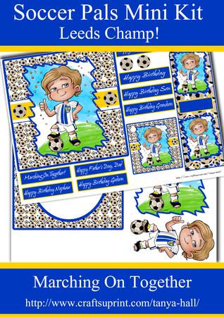 Football / Soccer Mini Kit Leeds Football Fan Birthday Card