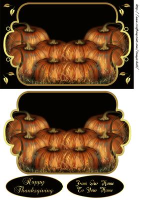 Pumpkin Thanksgiving Stylish Quick Card