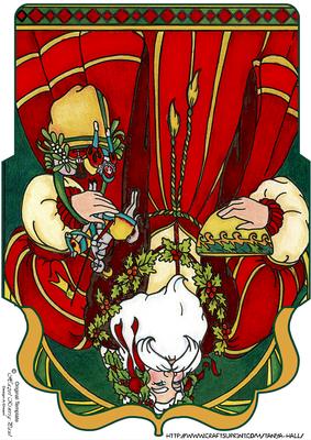 Retro Santa Money Wallet / Voucher Envelope