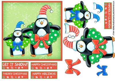 Penguin Christmas Quick Card
