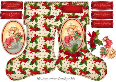 Whats in Here Cute Christmas Stocking Shaped Card