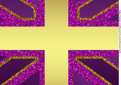 A Bit of Bling Purple Union Jack Background