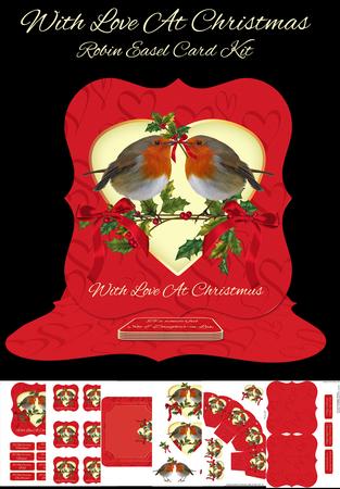 With Love at Christmas, Robin Easel Card Kit