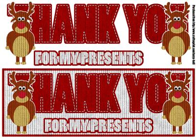 Thank You for My Christmas Presents Dl Card