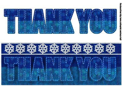 Thank You Knitted Jumper Effect Dl Card