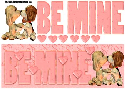 Cute Kissing Dogs Valentine's Day or Romance Long Dl