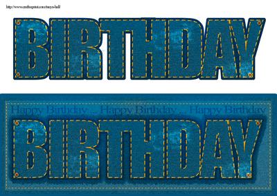 Denim Jeans Birthday Large Dl Quick Card